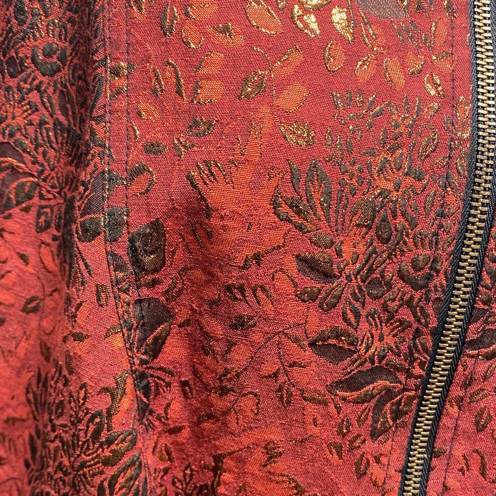 Kim Rogers size 2X Red and Black Patterned Blazer floral holiday‎ elegant dressy - Picture 4 of 7